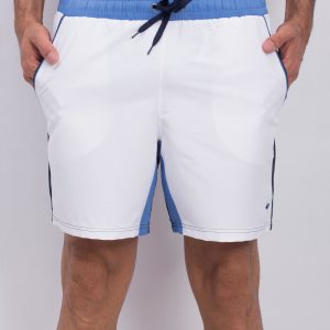 White-Blue Men's Travel Shorts