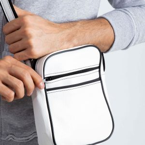 White Mens Messenger Bag