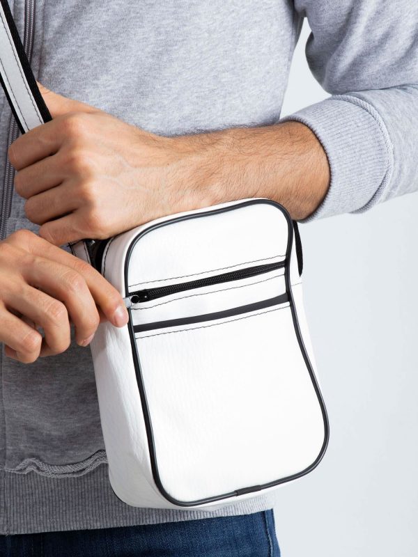 White Mens Messenger Bag