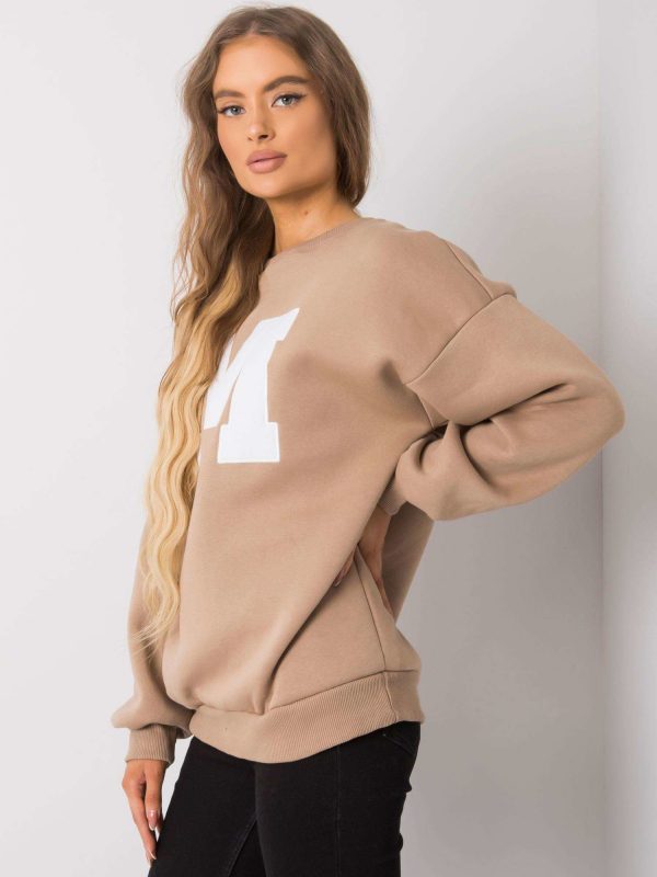 Beige cotton sweatshirt Armelle