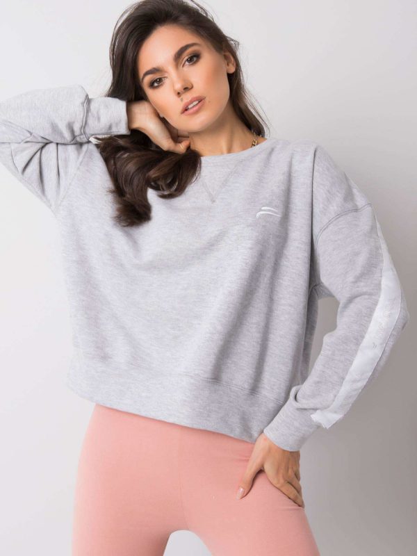 Grey and white sweatshirt Sibby FOR FITNESS