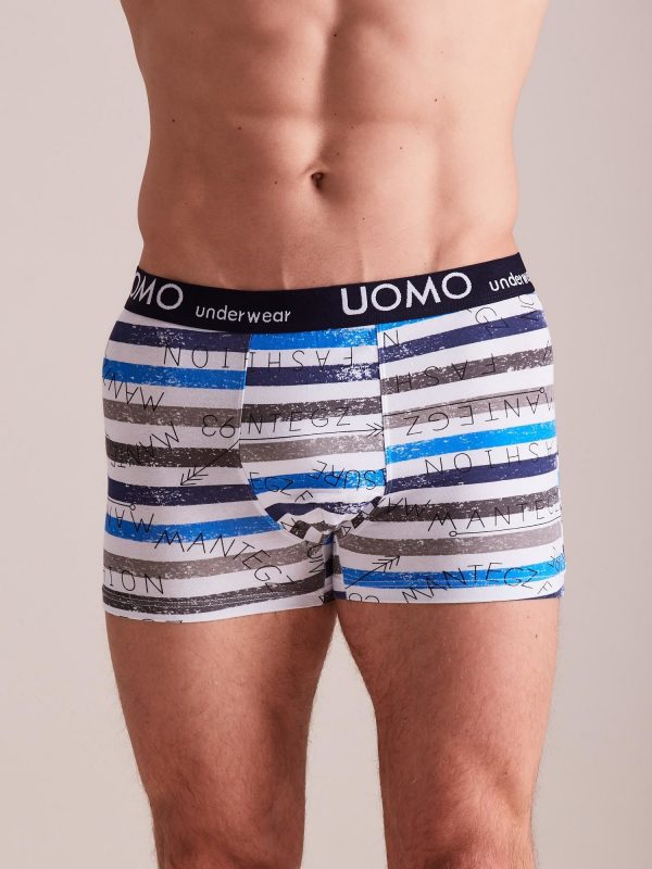 Men's Striped Cotton Boxer Shorts