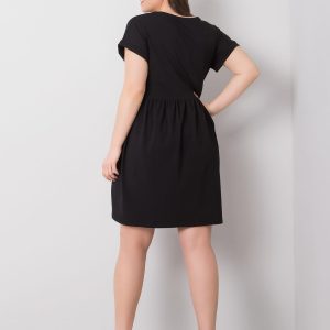 Black Cotton Plus Size Molly Dress