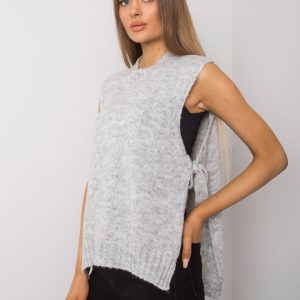 Gray Knitted Vest Tinna OCH BELLA