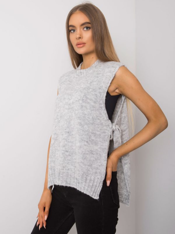 Gray Knitted Vest Tinna OCH BELLA