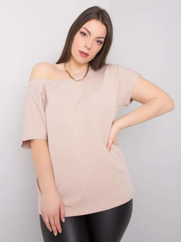 Beige T-shirt plus size Beverly