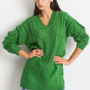 RUE PARIS Green Sweater Chill