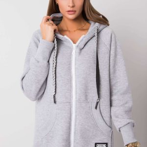 Grey melange Ribby sweatshirt