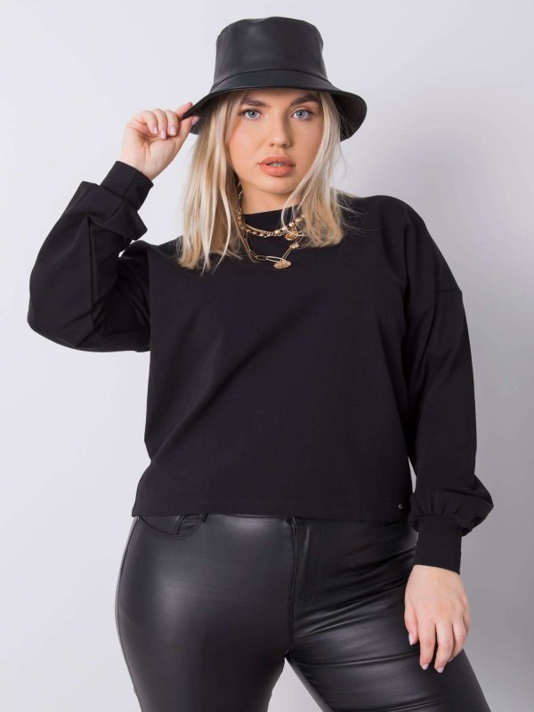 Black plus size sweatshirt Florentia