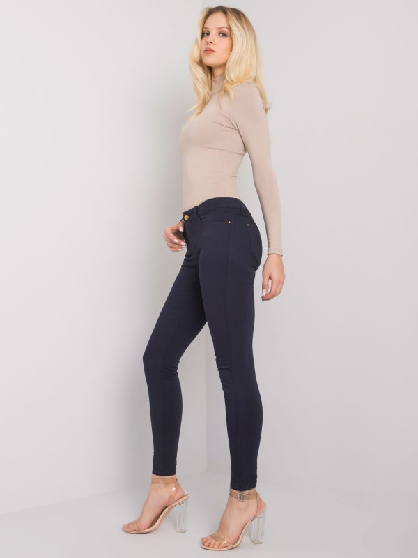 Navy Blue Skylah Tube Pants