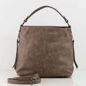 Dark beige bag made of eco-leather