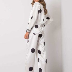 White women's pajamas in dots