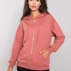 Ilaria Dirty Pink Zipper Sweatshirt