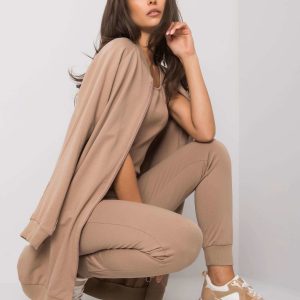 Dark beige three-piece set Aydin