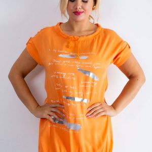 Orange tunic Written PLUS SIZE