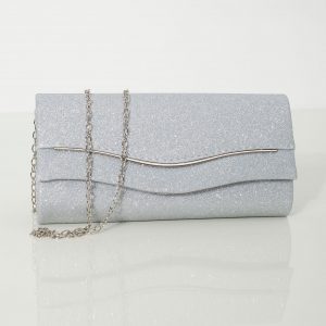 Silver oblong formal bag