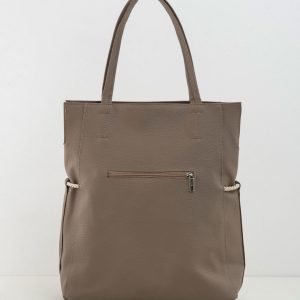 Beige camel handbag with binding