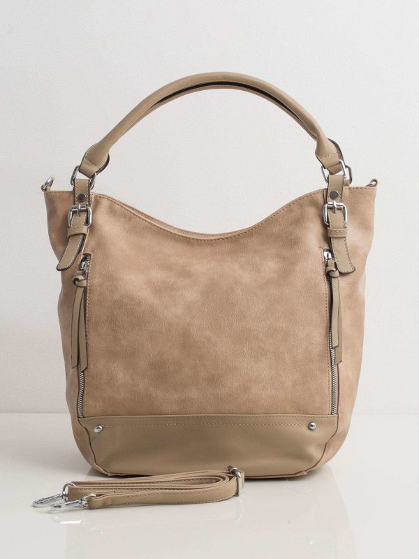 Dark beige women's bag city bag