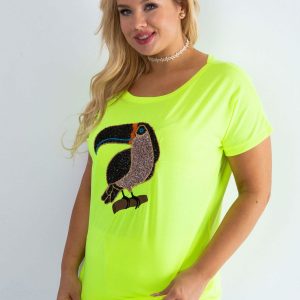 Fluo yellow t-shirt Materially PLUS SIZE