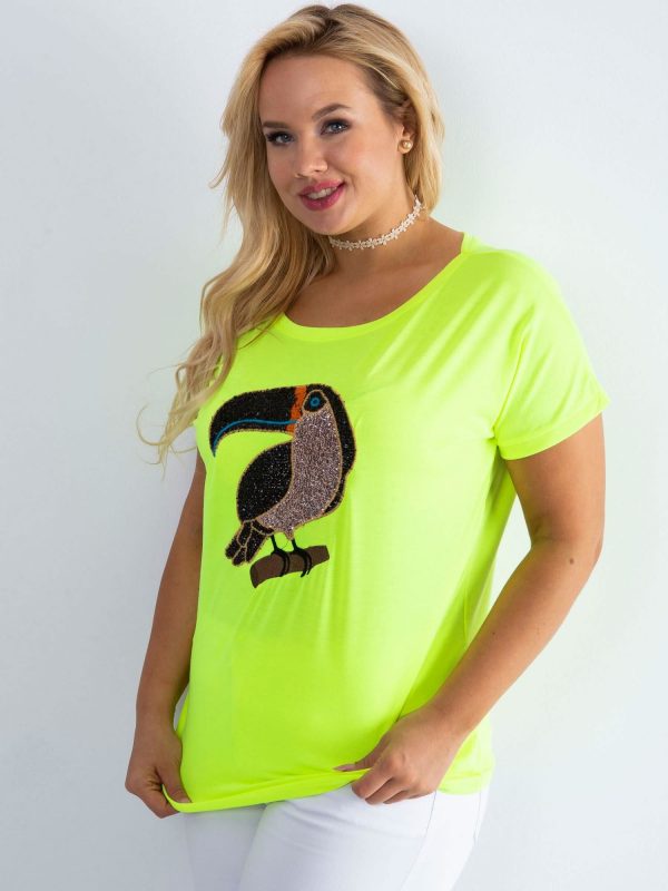 Fluo yellow t-shirt Materially PLUS SIZE