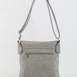 Grey Eco Leather Messenger