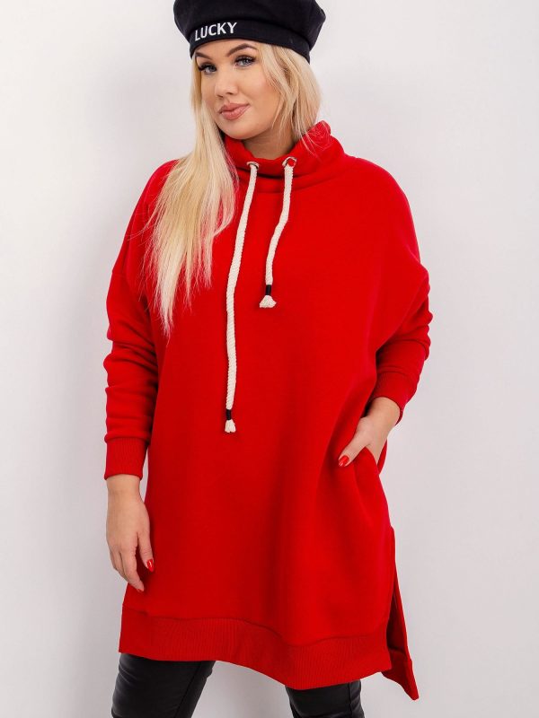 Red tunic plus size Samantha