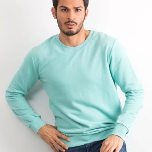 Mint cotton sweatshirt for men