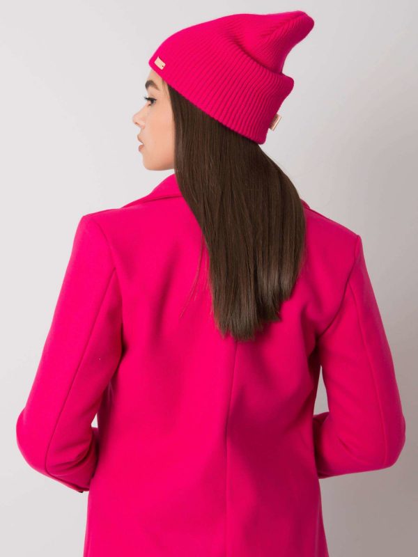 Fuchsia knitted beanie RUE PARIS