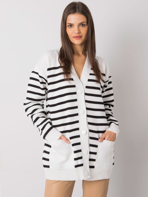 Ecru striped cardigan Majestic RUE PARIS