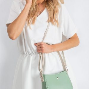 Green handbag with detachable strap