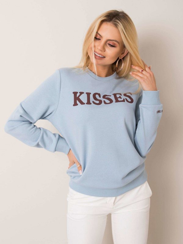 Light blue sweatshirt Monna STITCH & SOUL