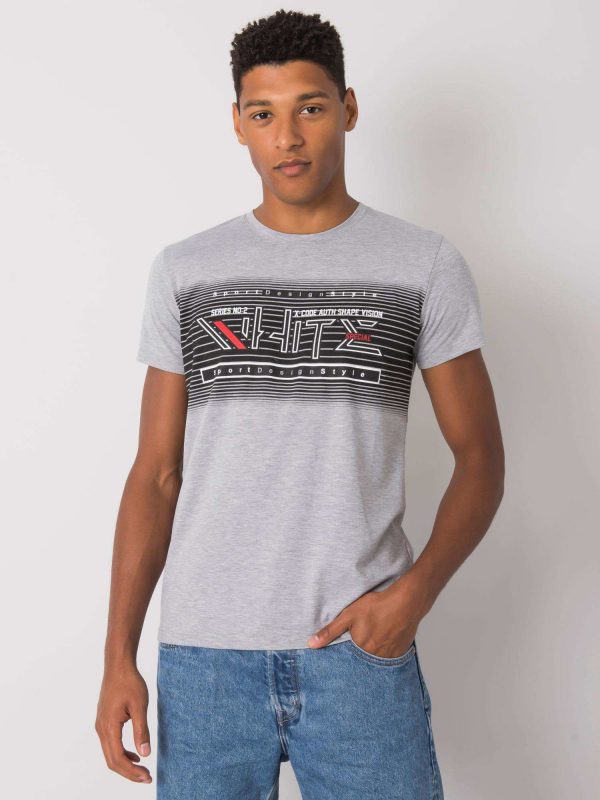 Emmett Men's Grey Cotton T-Shirt