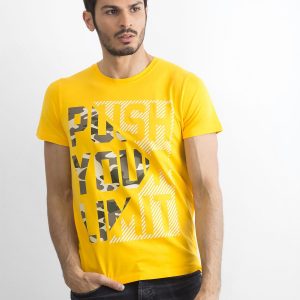 Yellow Printed Men's T-Shirt