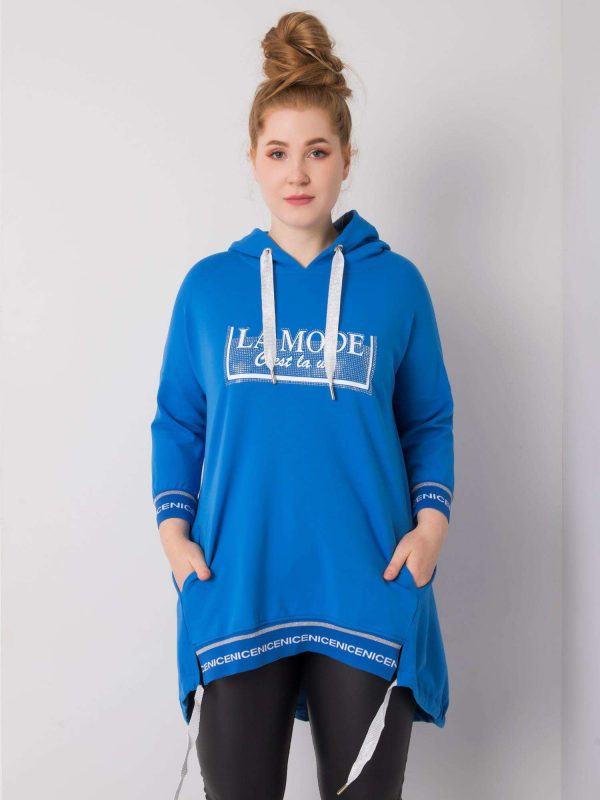 Belina dark blue hoodie and applique