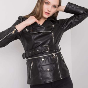 Stevie Black Faux Leather Jacket