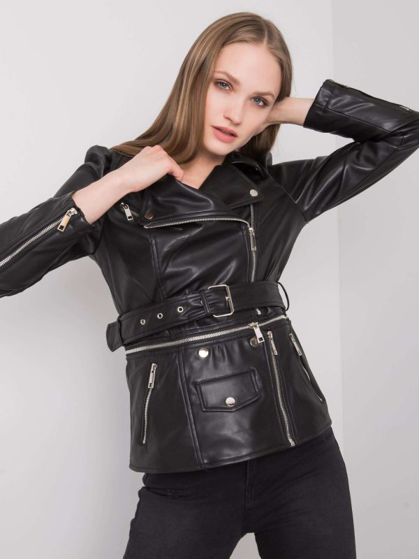 Stevie Black Faux Leather Jacket