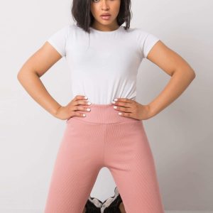 Pink leggings plus size stripe Caitleen RUE PARIS