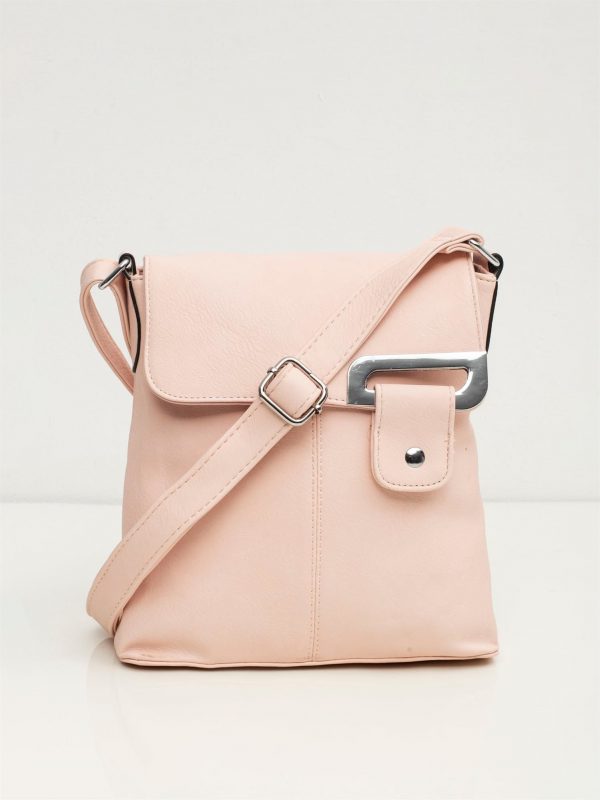 Pale Pink Eco-Leather Messenger Bag