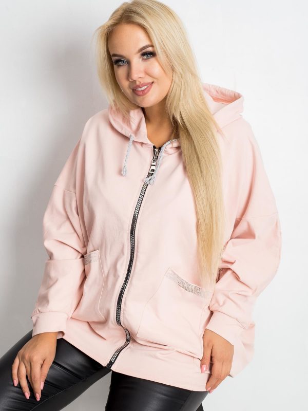 Dirty pink plus size sweatshirt New