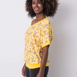 Yellow blouse with flowers Leni