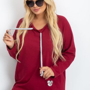 Burgundy tunic plus size Sara