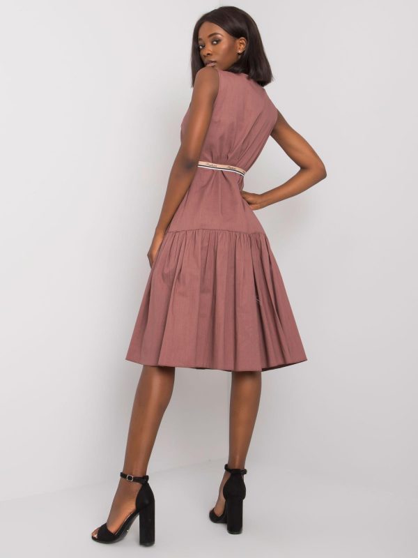 Fatini brown midi dress