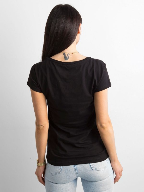 Black t-shirt with diamonds