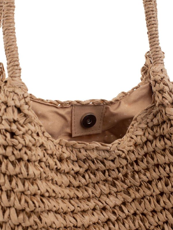 Dark Beige Braided Bag