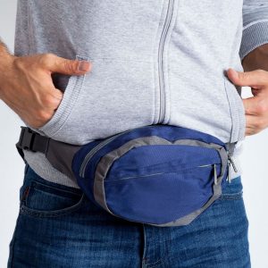 Navy blue men's kidney sachet