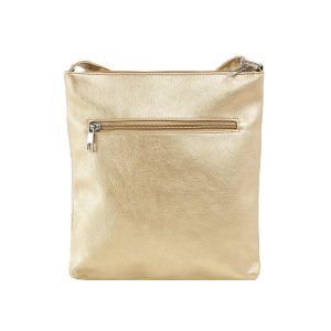 Gold eco leather bag with pockets