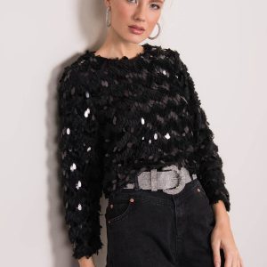 Black blouse with BSL applique