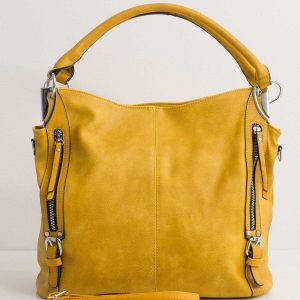 Yellow eco-leather city bag