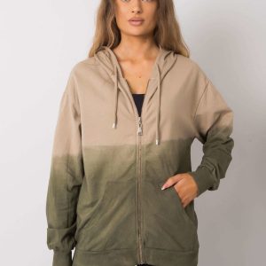 Beige khaki sweatshirt ombre Queen