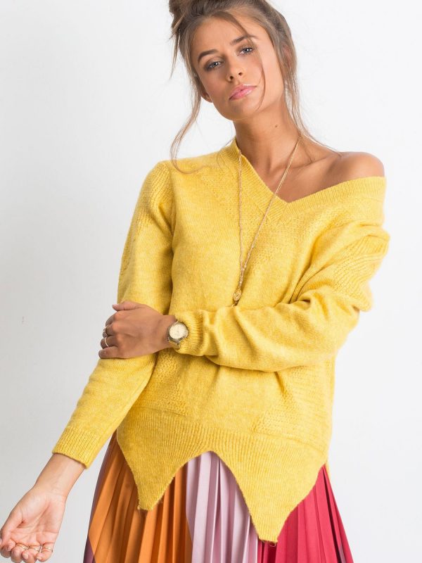 RUE PARIS Believe yellow sweater